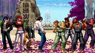 [KOF Mugen] Memorial | Kyo & Iori Team vs Ryu & Ken Team [ 4vs4 ]