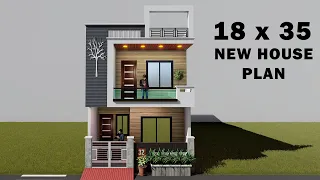 18*35 new elevation design,3D 18x35 ghar ka naksha,18 by 35 makan ka naksha , 3D house plan