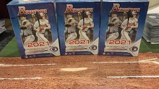 2021 Bowman Blasters X3. Torkelson Green Shimmer /99, Gilbert Gold /50. Plus Binder Preview.