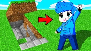 NOS ESCONDEMOS en el BÚNKER SECRETO de NICKSAURUS MINECRAFT | MINECRAFT TROLL + ROLEPLAY