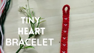 Tiny Heart Bracelet Tutorial ♡ (beginner valentine's day bracelet)