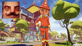 Hello Neighbor - My New Neighbor MYA Firefighter Act 2 HOLE Gameplay Walkthrough