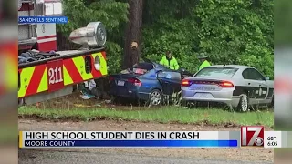 Moore County high school student killed in car crash near Vass, officials say