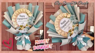 Tutorial Buket Uang Kipas Cocok untuk Kado| Buket Uang kipas Bulat Mix Bunga | Money Bouquet