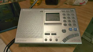 Radio Thailand 13750 kHz Shortwave on Sony ICF-7600GR telescopic antenna