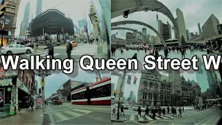 Walking Queen Street West in Toronto & riding the streetcar [4K]