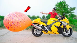 Suzuki Hayabusa VS Monster Balloon | क्या हायाबूसा गुब्बारे को फाड़ देगी?