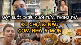 Cùng mình đi chợ và nấu CƠM NHÀ 5 MÓN - Một ngày cuối tuần thực tế của mình // Dinology