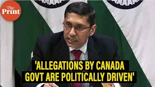 'Allegations by Canada govt seems to be politically driven': MEA Spokesperson Arindam Bagchi