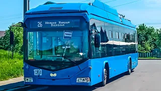 Поездка на троллейбусе BKM-32100D. Маршрут №26. Гомель