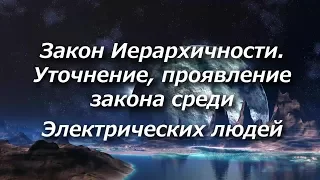 516 AU Закон Иерархичности. Уточнение, проявление закона среди Электрических людей