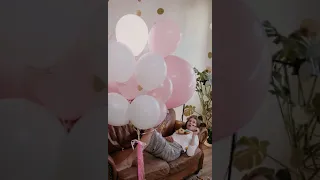 Birthday Girl with Balloons