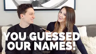 REACTING TO YOUR BABY NAME IDEAS | twin pregnancy | heather fern