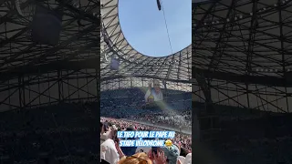 Le TIFO du Stade vélodrome pour le Pape Francois 😍 #Pape #marseille #velodrome