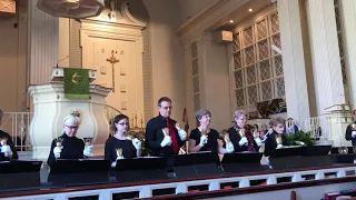 “Blessed Assurance” arranged by Cynthia Dobrinski.  The Holtz Handbell Choir.