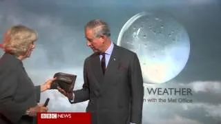 Prince Charles doing a spot of weather presenting at BBC Scotland