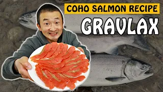 How to make Delicious Gravlax with fresh Coho Salmon | Fishing with Rod
