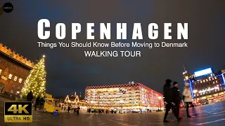 Discover Copenhagen, Denmark - City Walking Tour (4k Ultra HD) - Christmas Tour