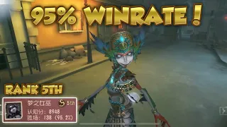 #3 Dream Witch 5th 95% Win! | Pro Player China Server | Eversleeping Town | Identity V | 第五人格 | 제5인격