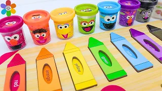 Best Sesame Street Learning Video for Toddlers | Learn Colors and Shapes with Crayon Puzzle