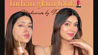 Indian glam look| full makeup tutorial | party makeup | self makeup