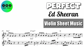 Karaoke || Perfect - Ed Sheeran || Violin sheet music