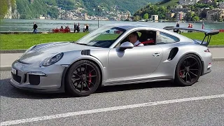 Supercars in Switzerland (Lamborghini Aventador SVJ, Ferrari Purosangue, McLaren 720S, Ferrari SF90)