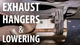 How to: Disconnect exhaust hangers with pliers & lower exhaust