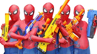 Spider Man Nerf War Compilation