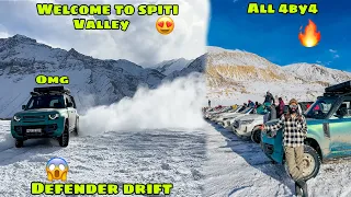 Defender ki Drift dekh kar sabki halat kharab in KAZA 😱 Sab Hairaan Pareshan 😰 Winter Spiti Day 4