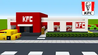 Minecraft Tutorial: How To Make A Modern Realistic KFC (Restaurant) "2021 City Tutorial"