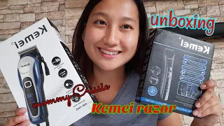 Kemei Razor Hair Clipper Review Unboxing - KM-1506 and KM-1995 //momC