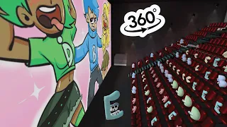 Alphabet lore 360° - CINEMA HALL | Letter E react to Alphabet Lore meme  | VR/360° Experience