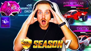 *OMG FINALLY* OPENING 50 BLACK MARKET DROPS IN ROCKET LEAGUE!