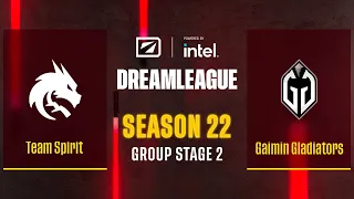 Dota2 - Team Spirit vs Gaimin Gladiators - Game 1 - DreamLeague Season 22 - Group Stage 2