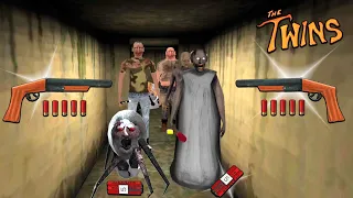 Using Grandpa Shotgun in The Twins Remake Sewer Escape Update - The Twins Remake Update