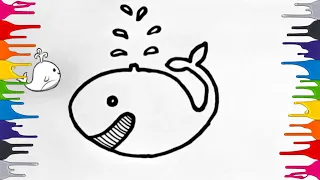 How to draw a kind whale?