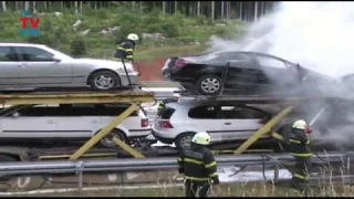 Izgorio kamion na autoputu A1 kod Otočca 2010. godine