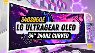 LG 34" UltraGear OLED 34GS95QE Curved Gaming Monitor Review : 240Hz UltraWide WOLED