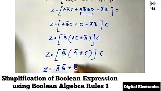 Simplification of Boolean Expression using Boolean Algebra Rules | Important Questions 1