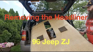 Removing the headliner from my 1996 Jeep Grand Cherokee Laredo ZJ