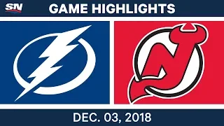 NHL Highlights | Lightning vs. Devils - Dec 3, 2018