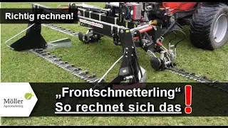 Doppelmessermähwerk Seco Duplex 800 Frontschmetterling im Landwirt.com Praxistest - Gras mähen 2023