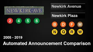 ᴴᴰ R142 R160 Newkirk Av / Newkirk Plaza Announcement Comparison for 2 4 5 6 / B D F M N Q R W Trains