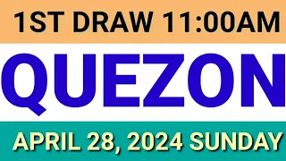 STL - QUEZON April 28, 2024 1ST DRAW RESULT