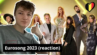 Eurovision 2023 (Belgium): Eurosong (reaction to all 14 snippets)