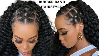 🔥EASY RUBBER BAND HAIRSTYLES / NO CORNROWS /NO BRIADS / TUTORIALS / Protective Style / Tupo1