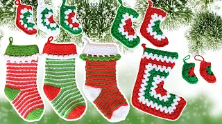 5 Easy Crochet Christmas Stocking Patterns For Beginners!