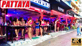 [4K] Pattaya Walk, Soi 6, Soi 7 , Tree Town, Soi Buakhao, Soi Honey, Beach Road, LK Metro