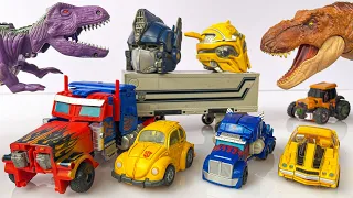 TRANSFORMERS STOP MOTION - TRANSPORTING CRANE, TRACTOR, BUS, TRAIN & CAR Autobots Dinosaur Robot Toy